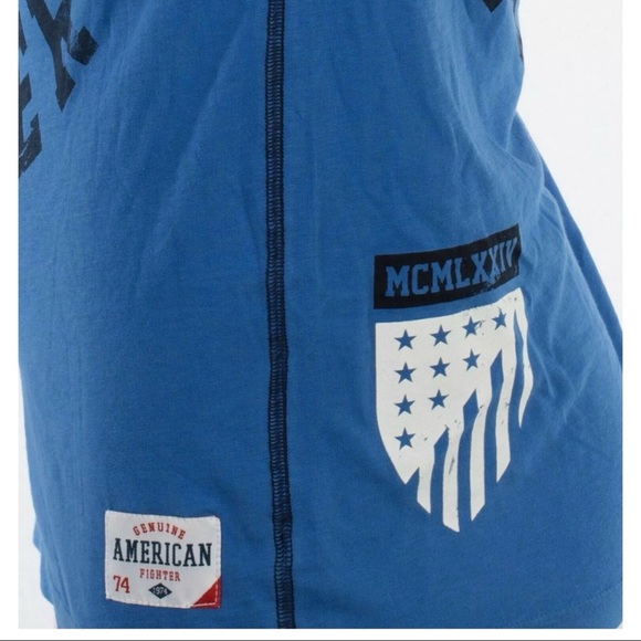 AMERICAN FIGHTER Bradley Eagle Blue Athletic Fit Mens Crewneck T-shirt L-3XL NWT - Picture 7 of 9